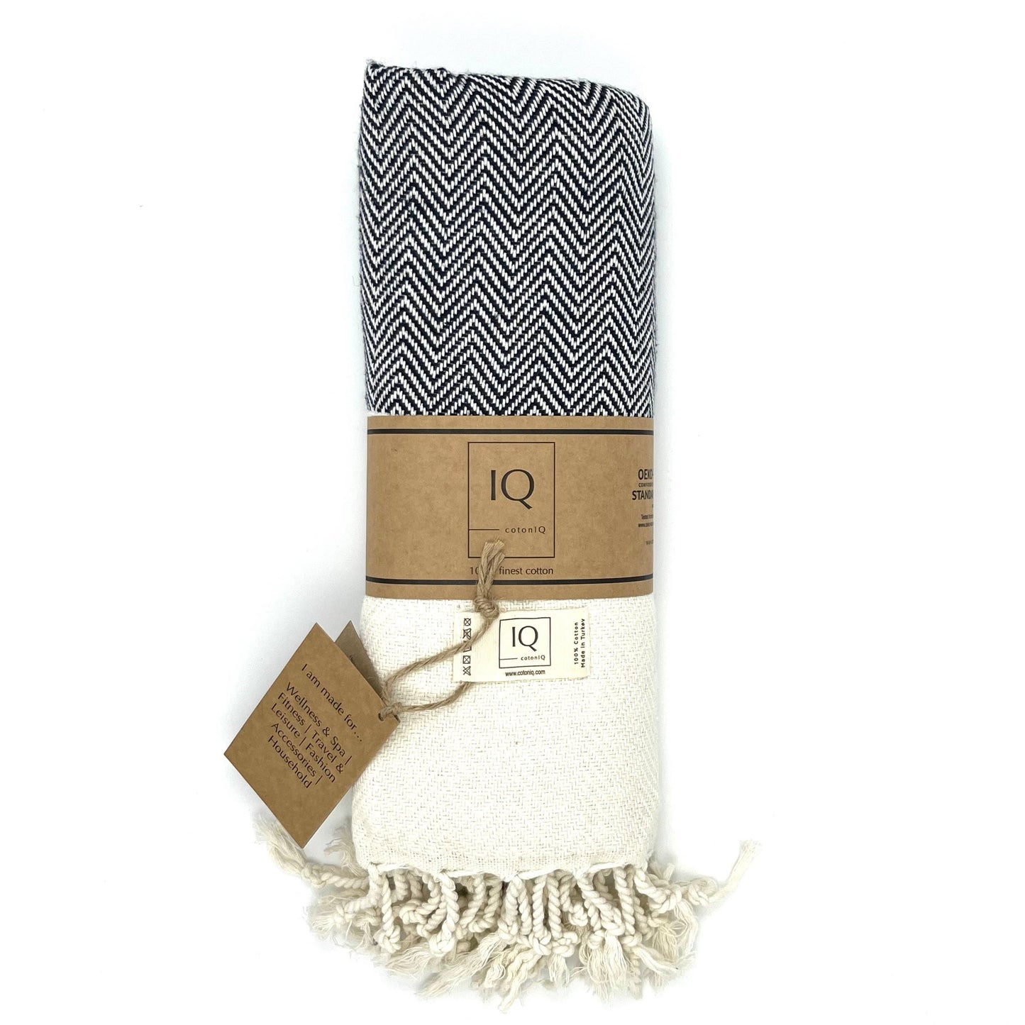 Hamam Sauna Handtuch Venezuela Schwarz der Marke cotonIQ