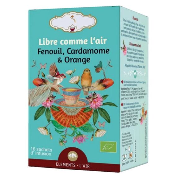 Bio-Kräutertee Libre comme L'air / Life of wings / Fenchel, Kardamom und Orange