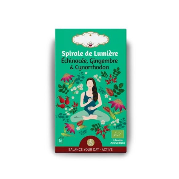 Bio-Kräutertee Spirale de Lumiére / Lifespring / Echinacea, Ingwer und Hagebutte