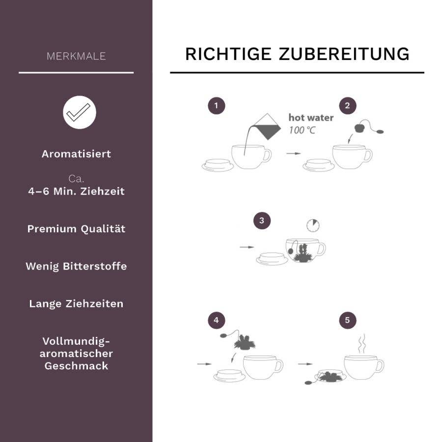 Creano Magnetbox 6er Teelini Schwarzer Tee / Artikel 075