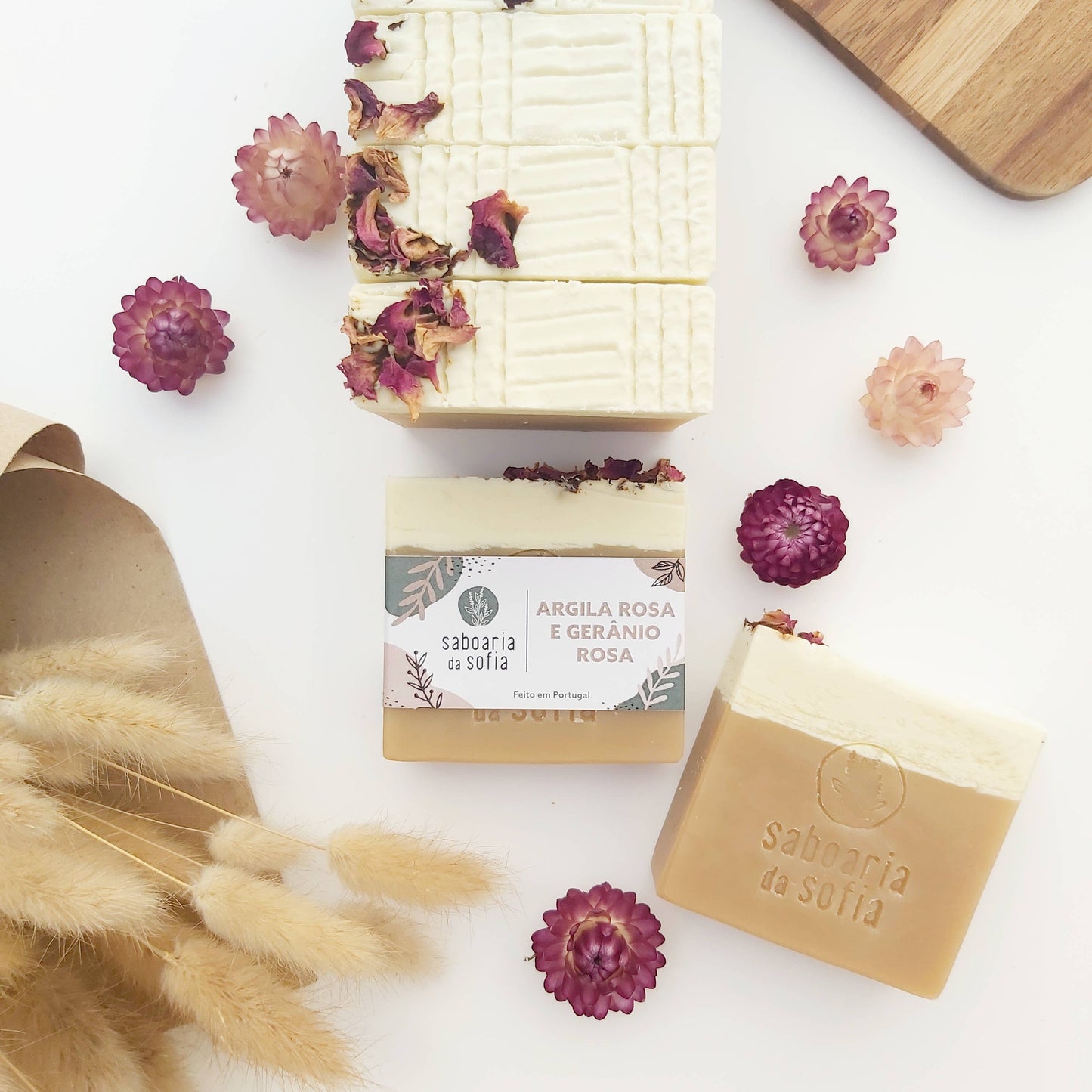 Saboaria da Sofia Seife Rosa Ton und rosa Geranie 120g