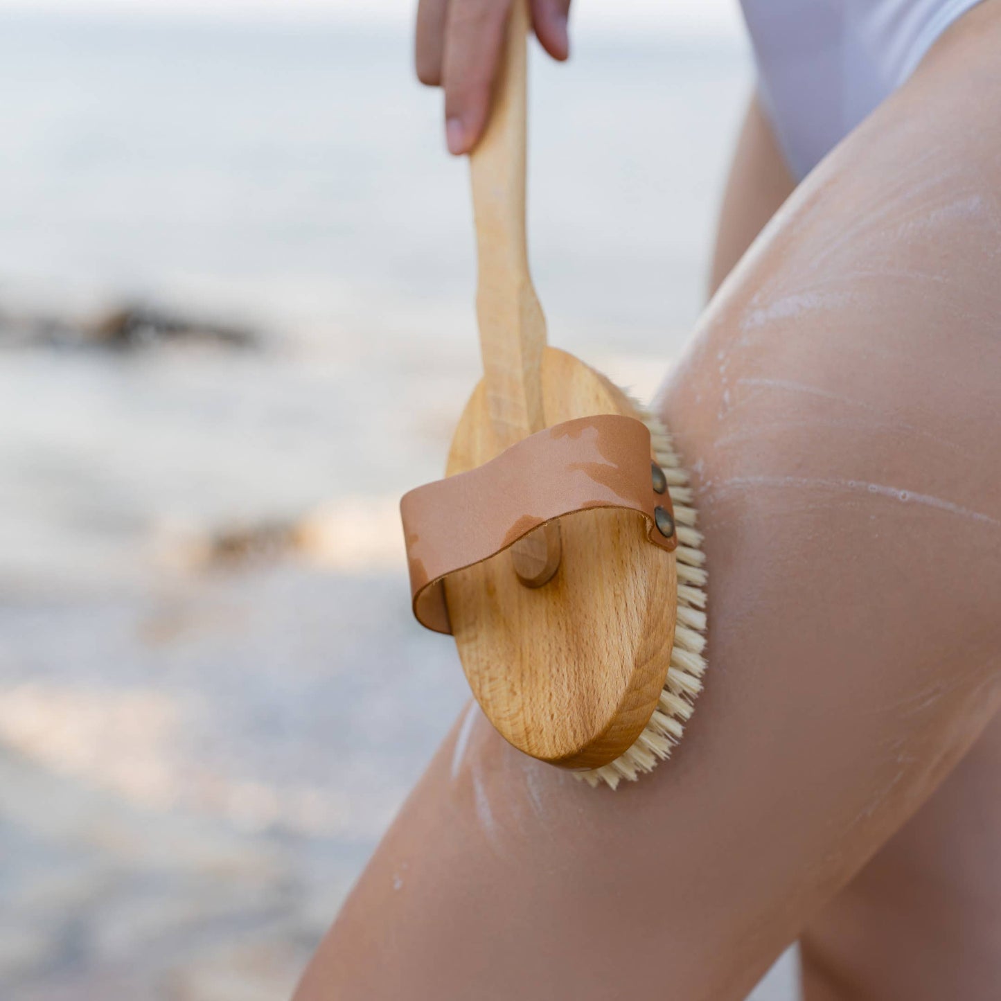 Croll & Denecke Badebürste Luxus Spa aus Buchenholz mit Naturborsten