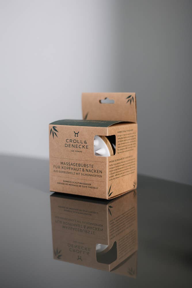Croll & Denecke Kopfhaut Massage Bürste Relax aus Bambusholz