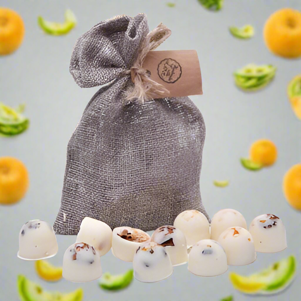 Beauty Scents Duftwachs im Leinenbeutel / Melone 10 Stück