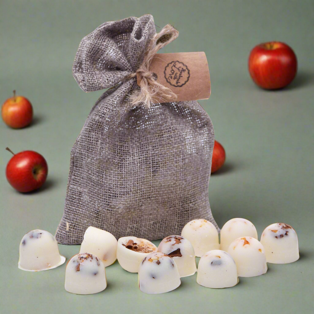 Beauty Scents Duftwachs im Leinenbeutel / Apfel 10 Stück