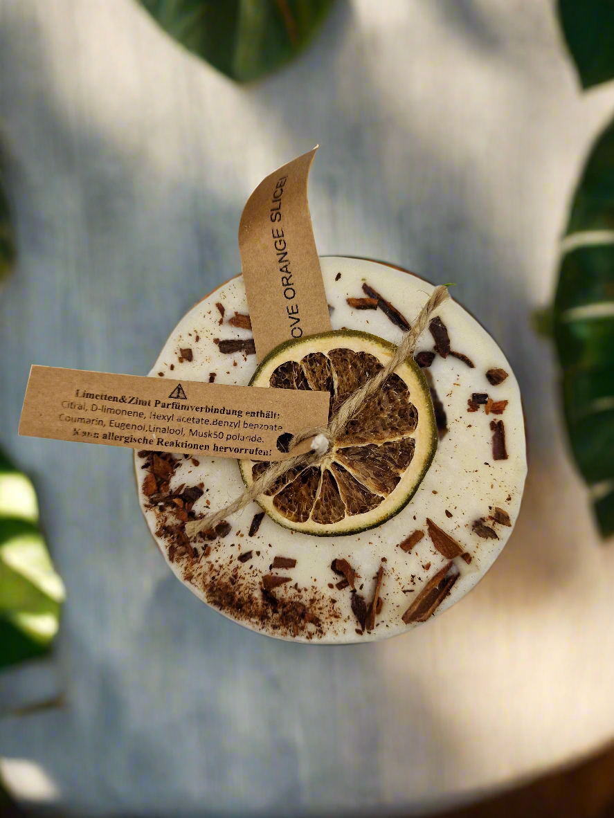 Beauty Scents Duftkerze XL aus Sojawachs / Limette und Zimt 600 g