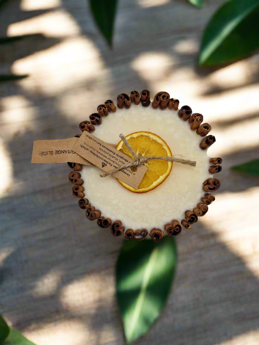 Beauty Scents Duftkerze XL aus Sojawachs / Orange und Zimt 600 g