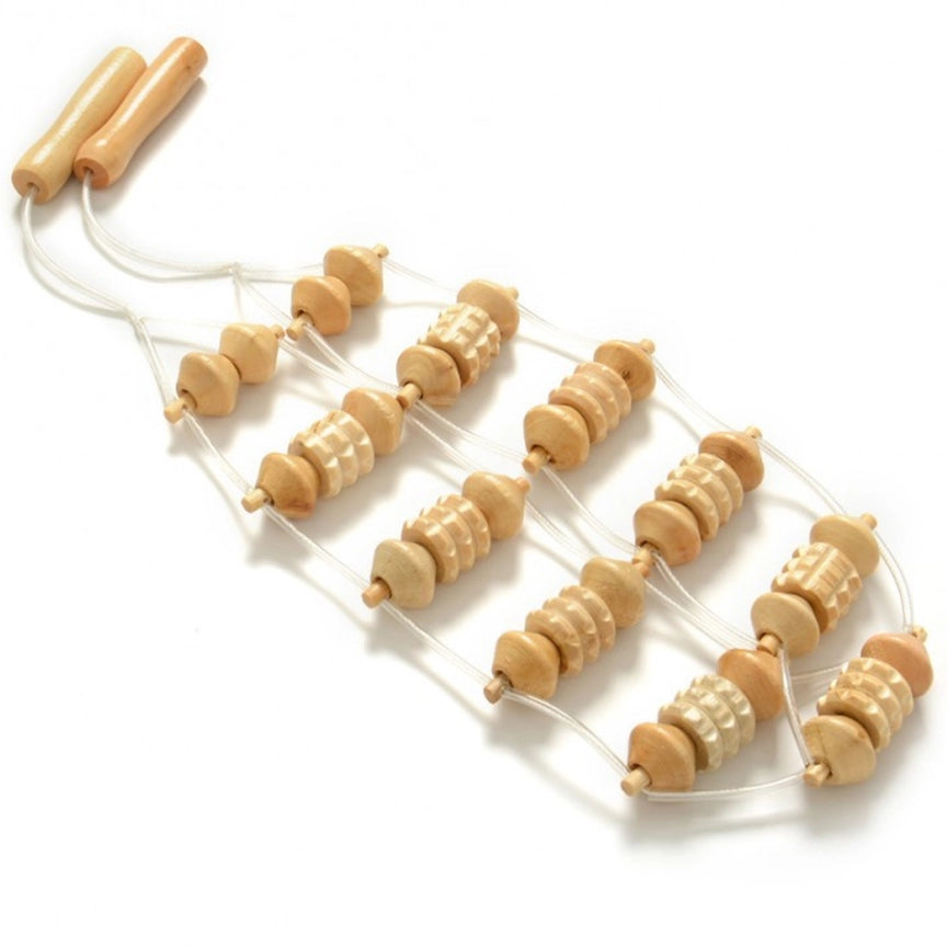 Sun & Sia Massagegurt Anti-Cellulite Drainage-Massagegerät aus Holz