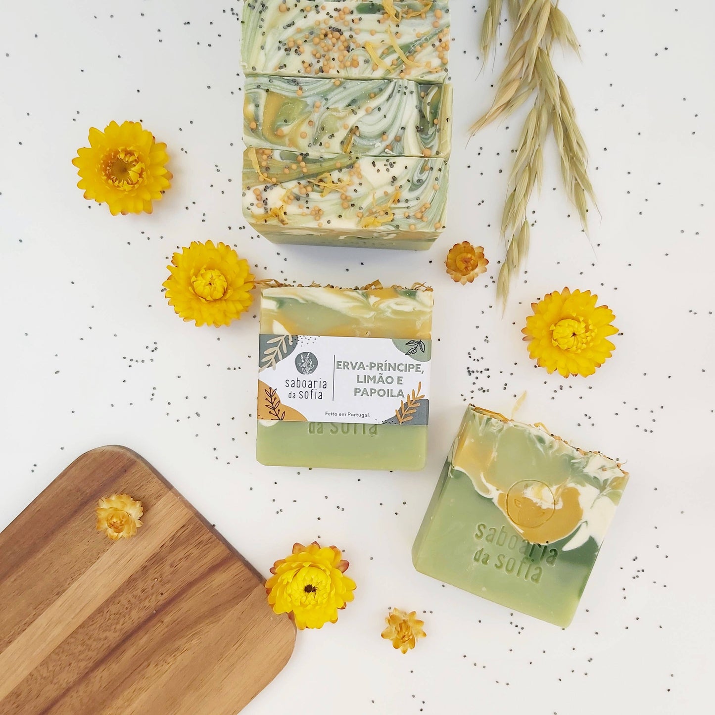 Saboaria da Sofia Seife Zitronengras, Zitrone und Mohn 120g