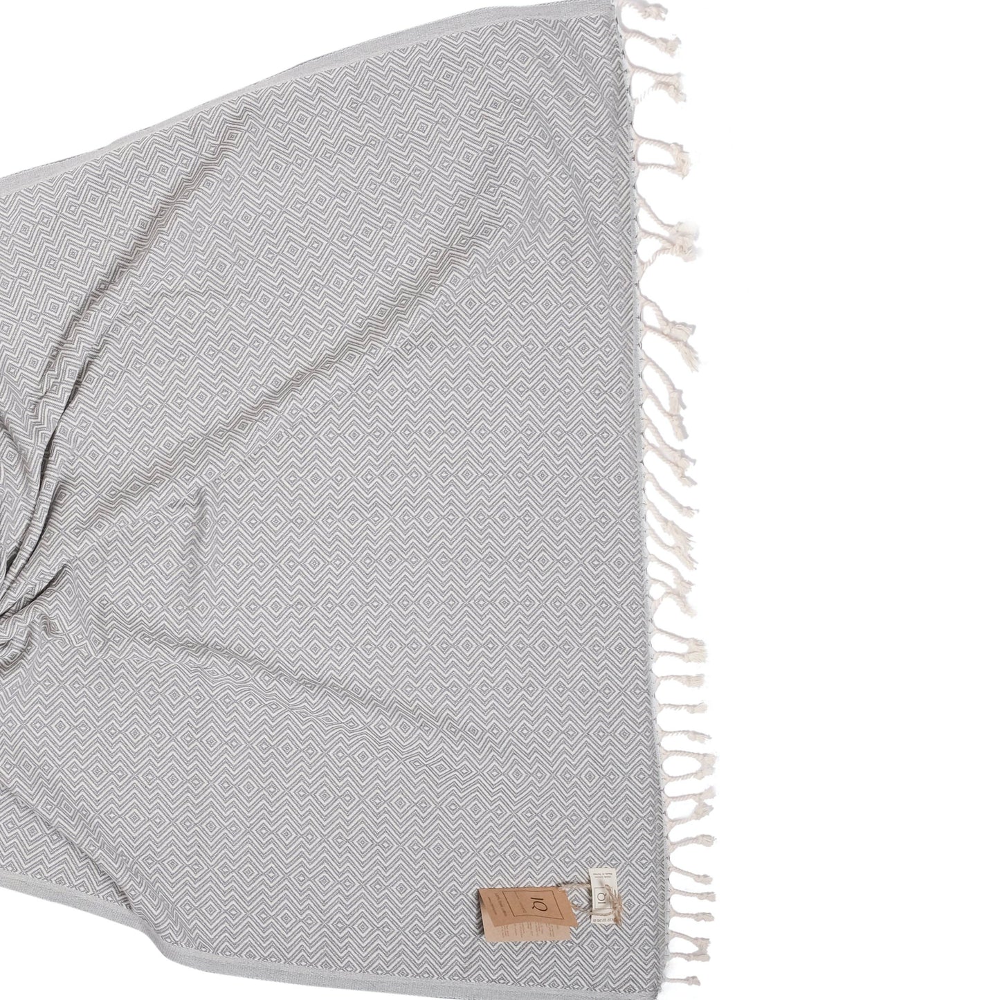 cotonIQ Hamam Sauna Handtuch Peru Grau 180x100 cm