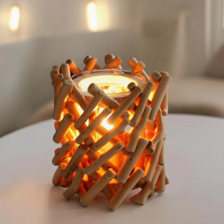 Zen Arôme Duftlampe Calorya Nr. 7 aus Treibholz elektrisch