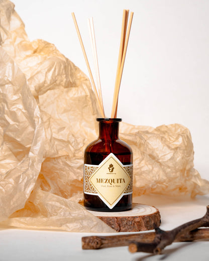 Oneness Living Lufterfrischer mit Duftstäbchen / Mezquita / Oud und Rosa Moschus