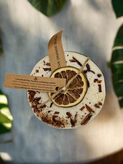 Beauty Scents Duftkerze XL aus Sojawachs / Limette und Zimt 600 g