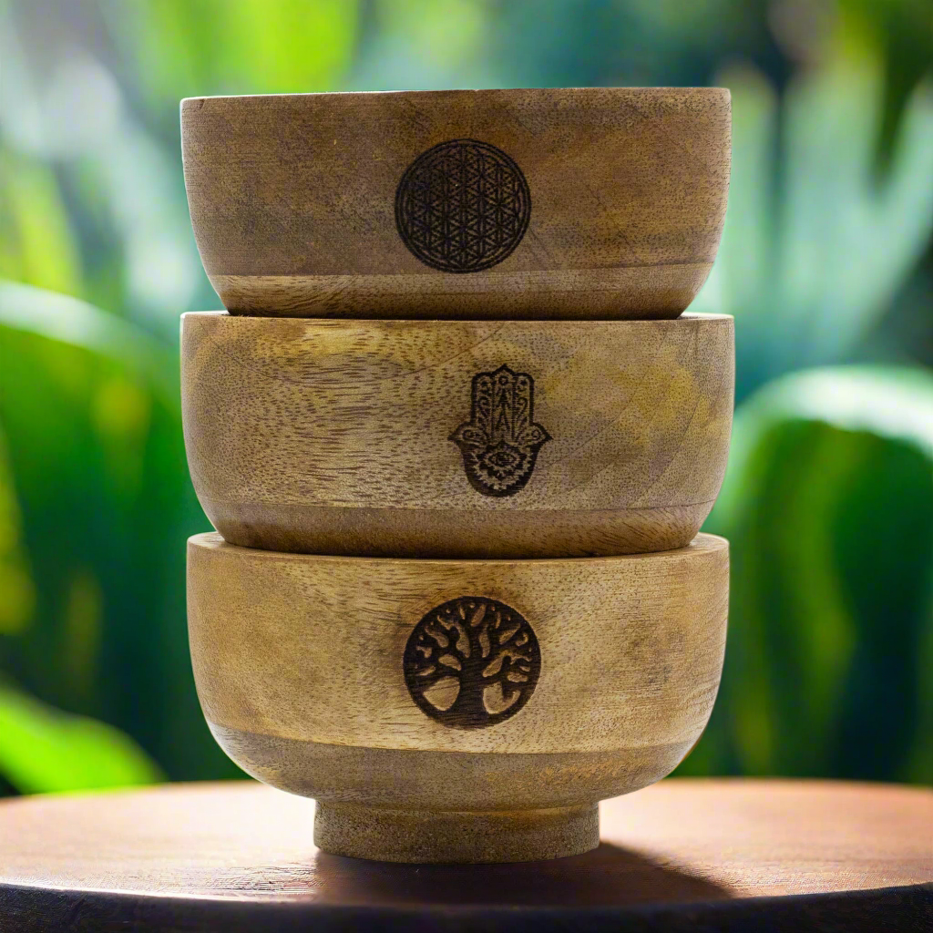 Räucherschale Ritualschale aus Mangoholz