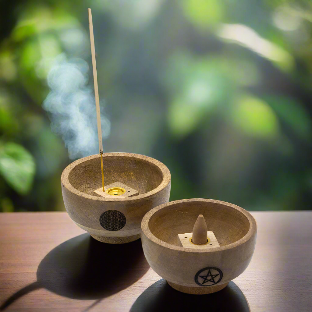 Räucherschale Ritualschale aus Mangoholz